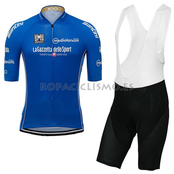 2017 Maillot Giro d'Italia tirantes mangas cortas azul